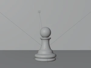 Pawn White - made in Blender 3D Model
