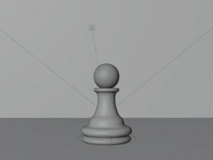 Pawn White - made in Blender 3D Model