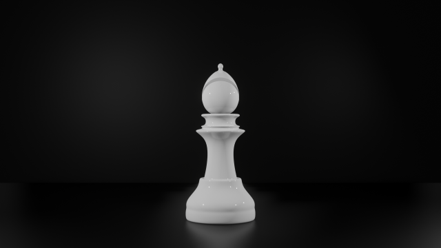 Bishop White - made in Blender 3D 模型 .c4d .max .obj .3ds .fbx .stl .blend 