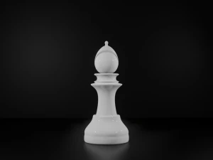 Biskup White - wykonany w Blenderze Model 3D