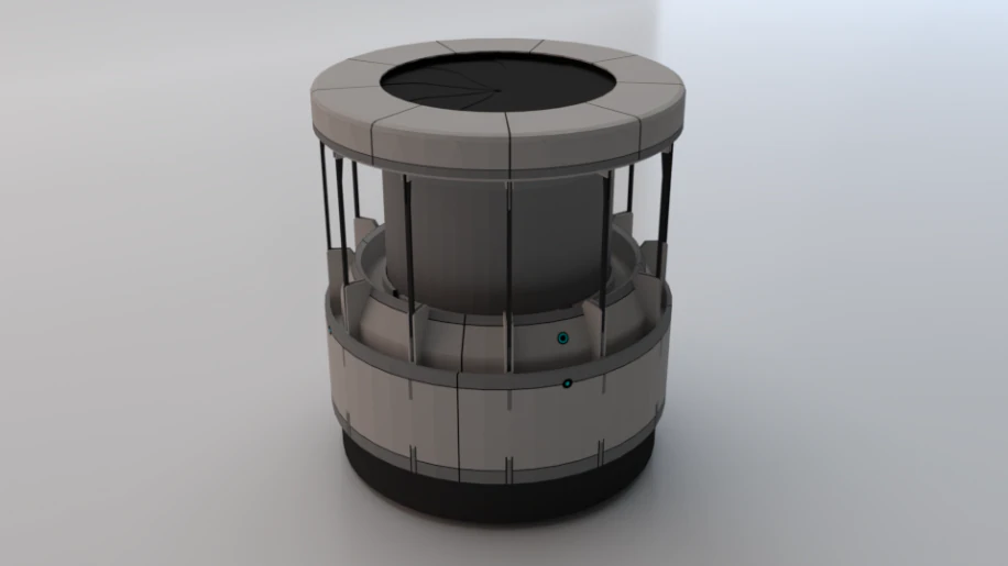 Sci-Fi Dropper 01 3D Model .c4d .max .obj .3ds .fbx .stl .blend 