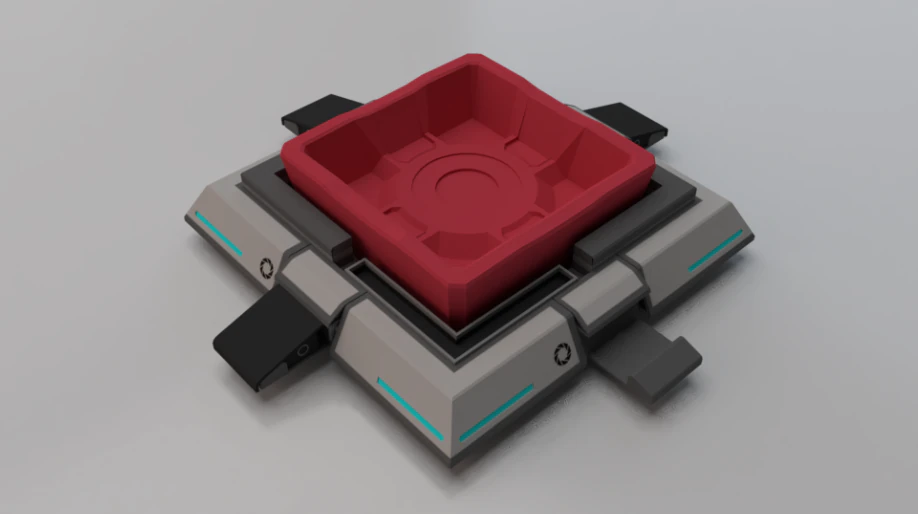 Sci-Fi Platform 02 3D Model .c4d .max .obj .3ds .fbx .stl .blend 