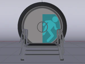 Sci-Fi Door 3D Model