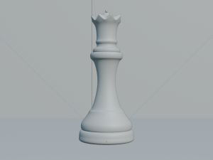 Queen White - made in Blender Modello 3D