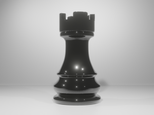 Rook Black - made in Blender 3D Модель