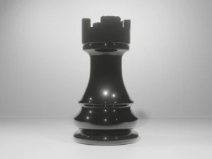 Rook Black - wykonany w Blenderze Model 3D
