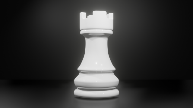 Rook White - made in Blender Model 3D .c4d .max .obj .3ds .fbx .stl .blend 