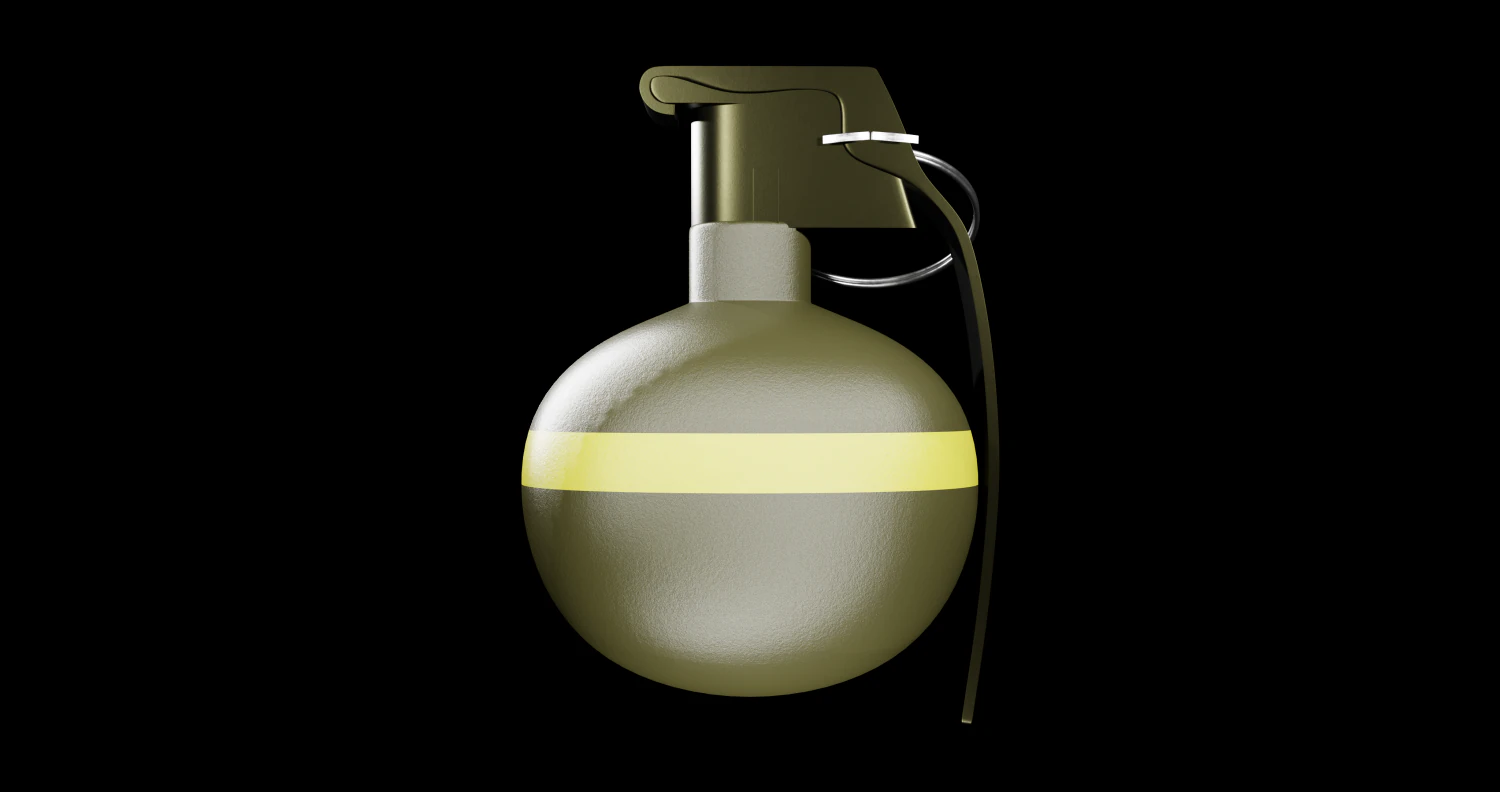 HE Grenade - made in Blender 3D Model .c4d .max .obj .3ds .fbx .stl .blend 