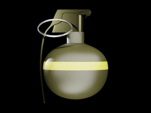 HE Grenade - made in Blender 3D Model