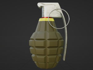 MK 2 Grenade - made in Blender 3D Model