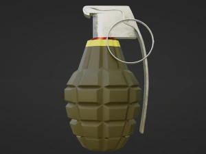 MK 2 Grenade - made in Blender 3D Model