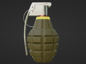 MK 2 Grenade - made in Blender 3D Model