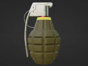 MK 2 Grenade - made in Blender 3D Model