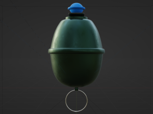 Eihandgranate M39 blue - made in Blender Model 3D