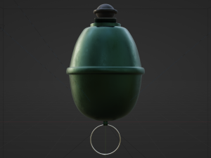 Eihandgranate M39 grey - made in Blender Modelo 3D