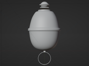 Eihandgranate M39 grey - made in Blender Modelo 3D