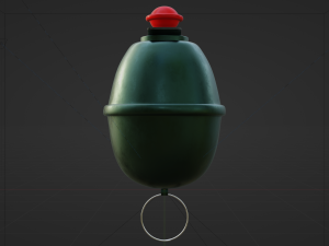 Eihandgranate M39 red - made in Blender 3Dモデル