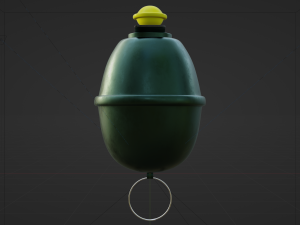 Eihandgranate M39 yellow - made in Blender Modello 3D
