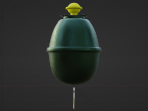 Eihandgranate M39 yellow - made in Blender Modello 3D