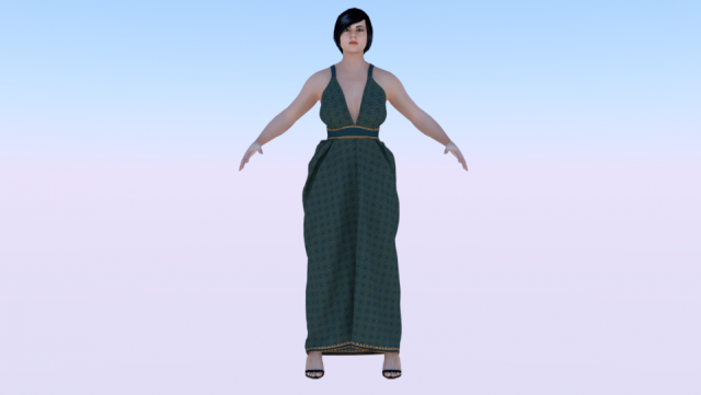 Woman in a Dress 031 3D मॉडल .c4d .max .obj .3ds .fbx .stl .blend 