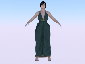 Woman in a Dress 031 Modèle 3D