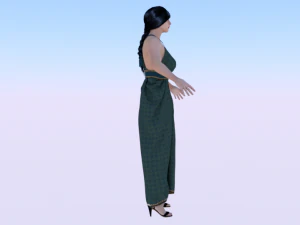 Woman in a Dress 031 3D Model