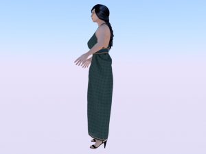 Woman in a Dress 031 3D मॉडल