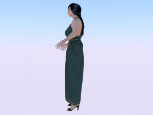 Woman in a Dress 031 3D Model