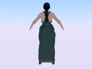 Woman in a Dress 031 3D Model