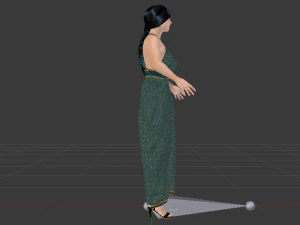 Woman in a Dress 031 3D Model