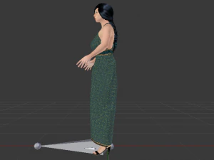 Woman in a Dress 031 3D Model