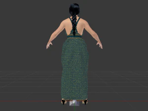 Woman in a Dress 031 3D Model