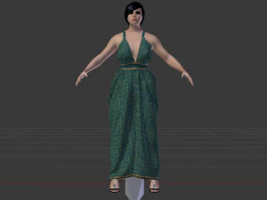 Woman in a Dress 031 3D Model