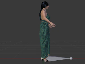 Woman in a Dress 031 3D Model