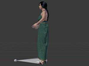 Woman in a Dress 031 3D Model
