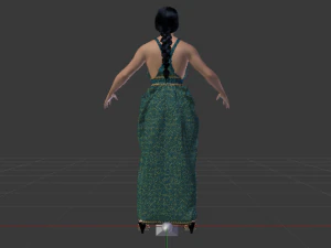 Woman in a Dress 031 3D Model