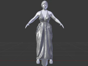 Woman in a Dress 031 3D Model