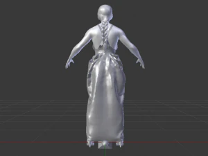 Woman in a Dress 031 3D Model