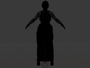 Woman in a Dress 031 3D Model