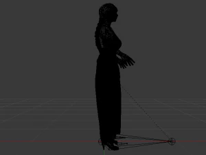 Woman in a Dress 031 3D Model