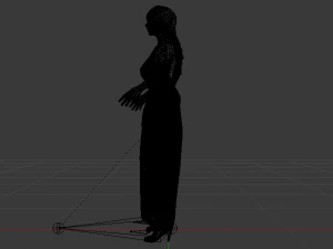 Woman in a Dress 031 3D Model