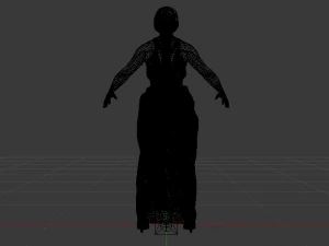 Woman in a Dress 031 3D Model