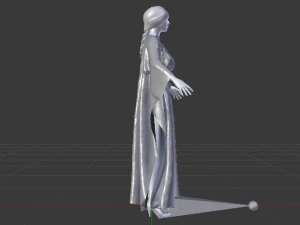 Woman in a Dress 032 3D Model