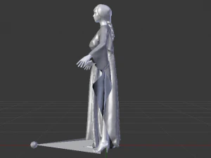 Woman in a Dress 032 3D Model