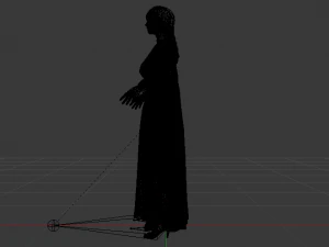 Woman in a Dress 032 3D Model