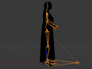 Woman in a Dress 032 3D Model