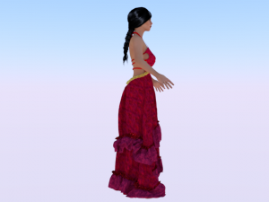 Woman in a Dress 033 3D Модель