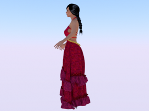 Woman in a Dress 033 3D Модель