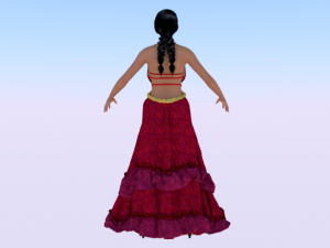 Woman in a Dress 033 3D Модель