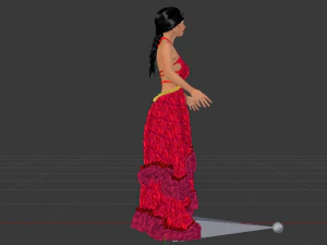 Woman in a Dress 033 3D Model